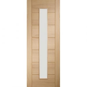 Palermo Original Pre-Finished 1 Light Internal Oak Door with Clear Glass