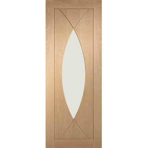 Pesaro Pre-Finished Internal Oak Door with Clear Glass