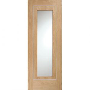 Varese Pre-Finished Internal Oak Door with Clear Glass
