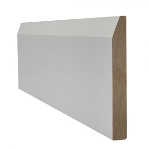 White Primed Skirting Chamfered
