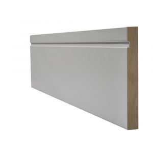 White Primed Skirting Single Groove