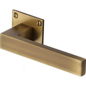 Door Handle Lever Latch on Square Rose Delta BH Design