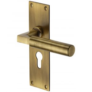 Door Handle for Euro Profile Plate Bauhaus Design