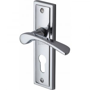 Project Hardware Door Handle for Euro Profile Plate Boston Design