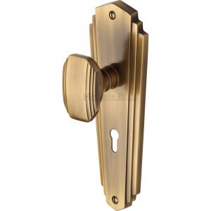 Mortice Knob on Lock Plate Charlston Design