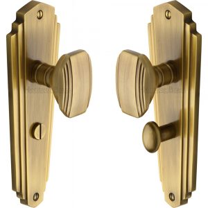 Mortice Knob on Bathroom Plate Charlston Design