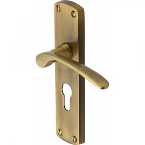 Door Handle for Euro Profile Plate Diplomat Design