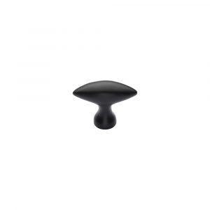 Black Iron Rustic Cabinet Knob Elliptic Design