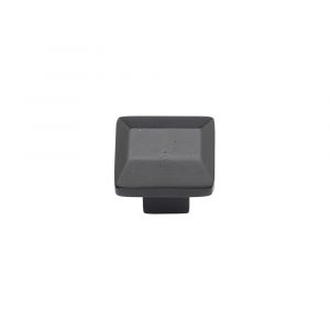 Black Iron Rustic Cabinet Knob Trapezoid Design