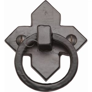 Black Iron Rustic Ring Drop Pull