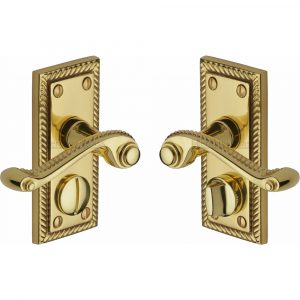 Door Handle for Privacy Set Georgian Short Design
