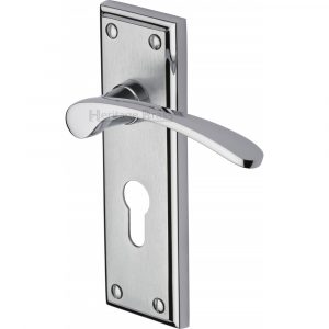 Door Handle for Euro Profile Plate Hilton Design