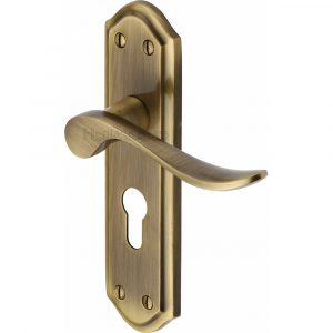 Door Handle for Euro Profile Plate Sandown Design