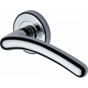Sorrento Door Handle Lever Latch on Round Rose Ico Design