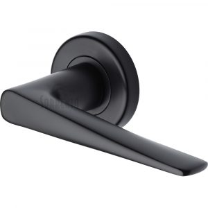 Sorrento Door Handle Lever Latch on Round Rose Amalfi Design