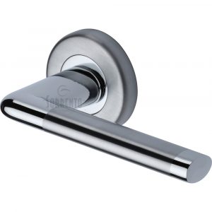 Sorrento Door Handle Lever Latch on Round Rose Lena Design