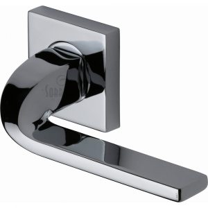 Sorrento Door Handle Lever Latch on Round Rose Stanford Design