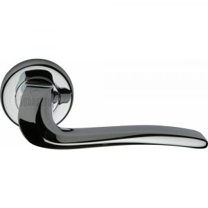 Sorrento Door Handle Lever Latch on Round Rose Capri Design