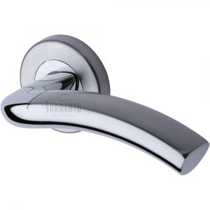 Sorrento Door Handle Lever Latch on Round Rose Como Design