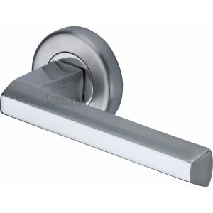 Sorrento Door Handle Lever Latch on Round Rose Deda Design