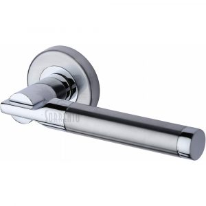 Sorrento Door Handle Lever Latch on Round Rose Salo Design