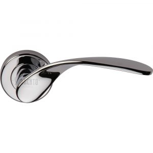 Sorrento Door Handle Lever Latch on Round Rose Lorenz Design
