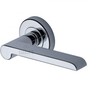 Sorrento Door Handle Lever Latch on Round Rose Lugano Design