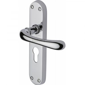 Sorrento Door Handle for Euro Profile Plate Donna Design