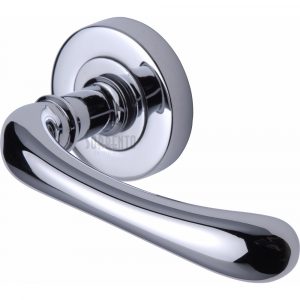 Sorrento Door Handle Lever Latch on Round Rose Donna Design