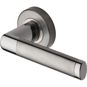 Sorrento Door Handle Lever Latch on Round Rose Milan Design