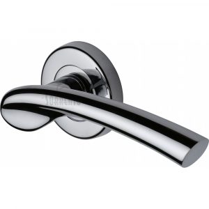 Sorrento Door Handle Lever Latch on Round Rose Paris Design