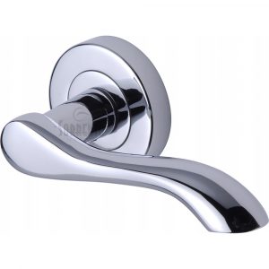 Sorrento Door Handle Lever Latch on Round Rose Aurora Design