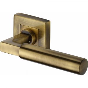 Door Handle Lever on Rose Bauhaus Sq Design