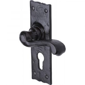 The Tudor Door Handle for Euro Profile Plate Shropshire Design