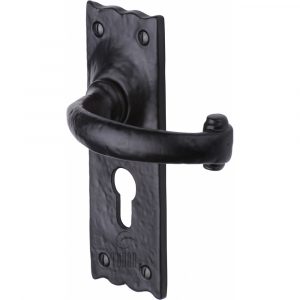The Tudor Door Handle for Euro Profile Plate Colonial Design