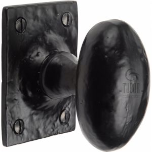 The Tudor Mortice Knob on Rose Oval Design