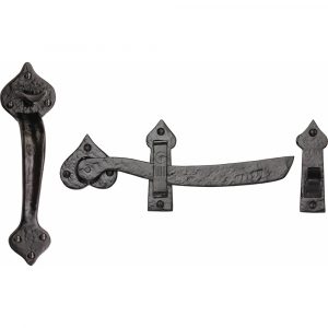 The Tudor Gate Latch Black Iron