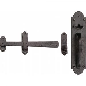 The Tudor Gate Latch Black Iron