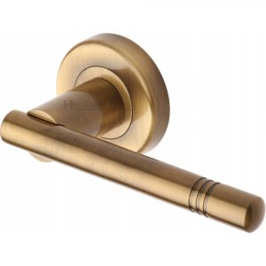 Door Handle Lever Latch on Round Rose Alicia Design
