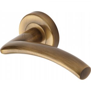 Door Handle Lever Latch on Round Rose Centaur Design