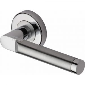Door Handle Lever Latch on Round Rose Celia Design