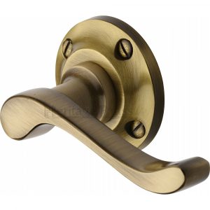 Door Handle Lever Latch on 57mm Round Rose Bedford Design