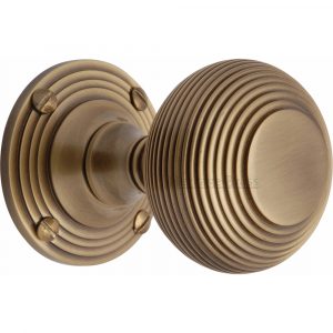 Mortice Knob on Rose Reeded