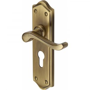 Door Handle for Euro Profile Plate Buckingham Design