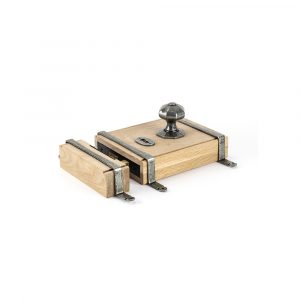 Oak Box Lock & Octagonal Knob Set