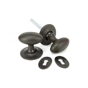 Oval Mortice/Rim Knob Set