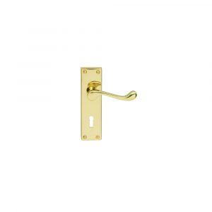 Victorian Scroll Lever On Backplate – Lock 57mm C/C