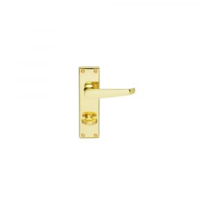 Victorian Flat Lever On Backplate –  Bathroom 57mm C/C (Contract Range)
