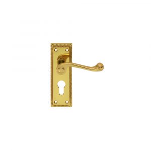 Georgian Lever On Backplate – Lock Euro Profile 47.5mm C/C