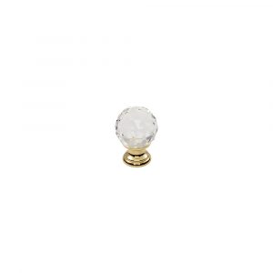 Ftd Crystal Faceted Knob With Finished Base 25mm